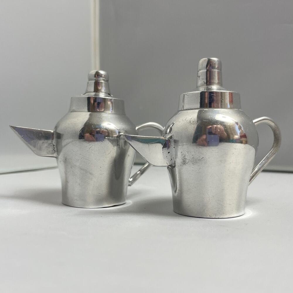 Teapot Salt & Pepper‎ Shakers, Stainless Steel